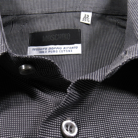 MOSCHINO UOMO Mens Shirt Dobby Print Size 39/Med - Picture 8 of 8